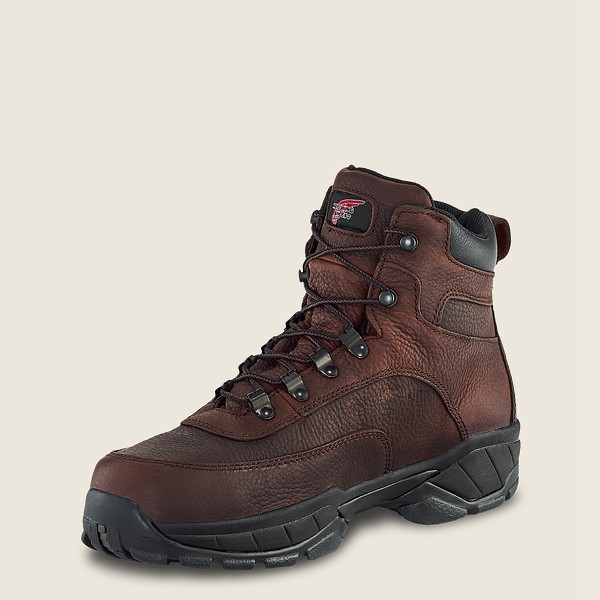 Red Wing Hiking Boots Dark Brown - Mens Truhiker - 6-inch Waterproof Soft Toe - 8057-BSOKR